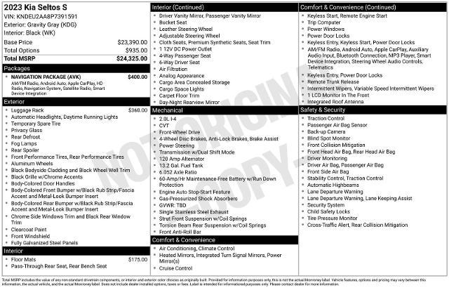 2023 Kia Seltos Vehicle Photo in Weatherford, TX 76087