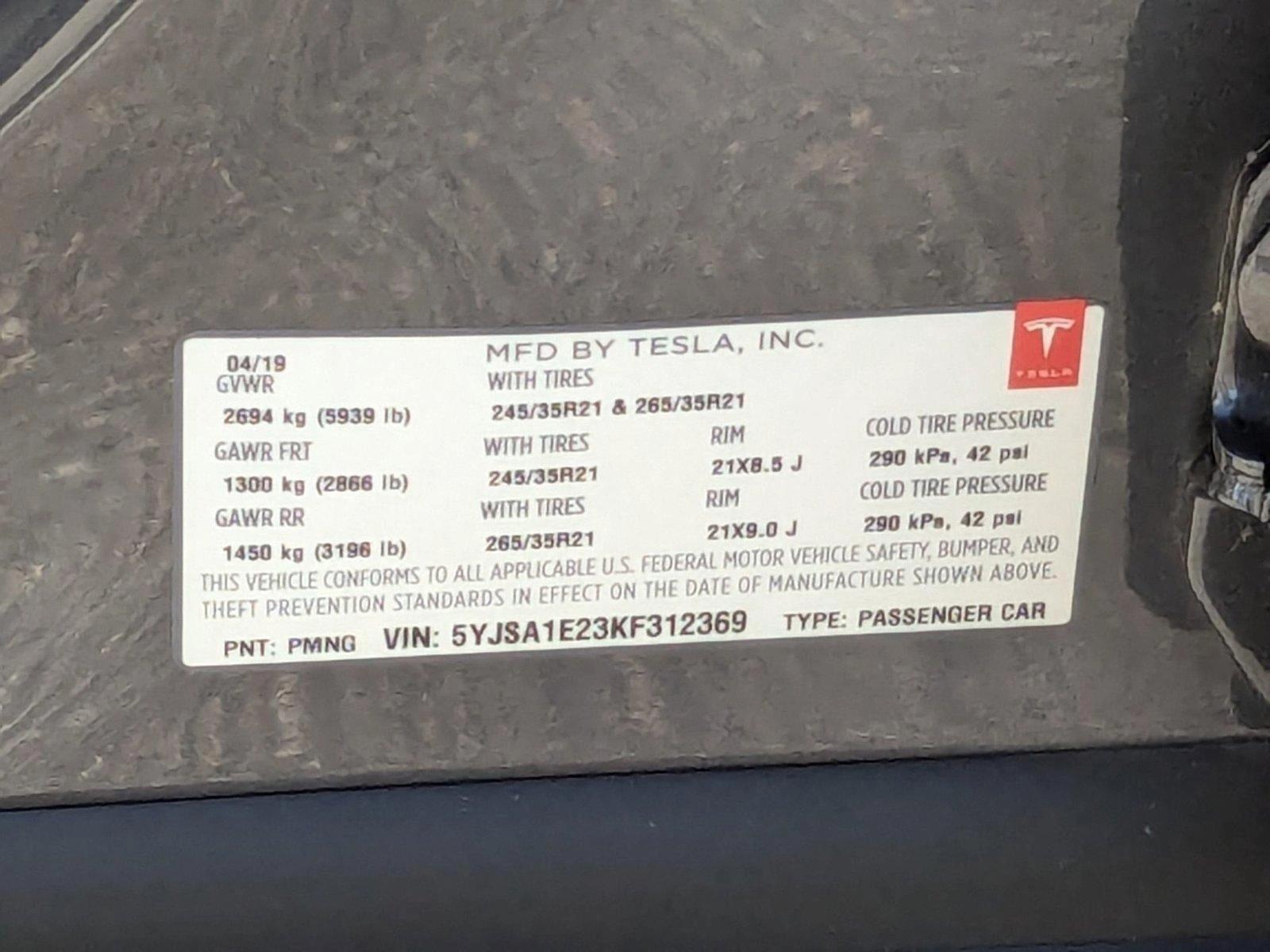 2019 Tesla Model S Vehicle Photo in Towson, MD 21204