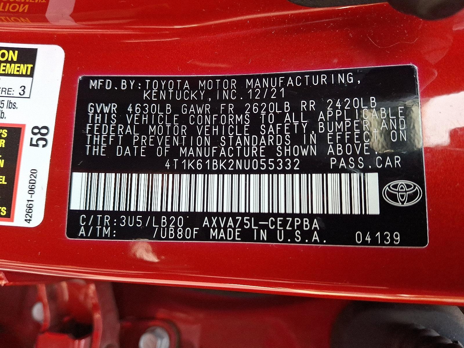 2022 Toyota Camry Vehicle Photo in Harrisburg, PA 17111