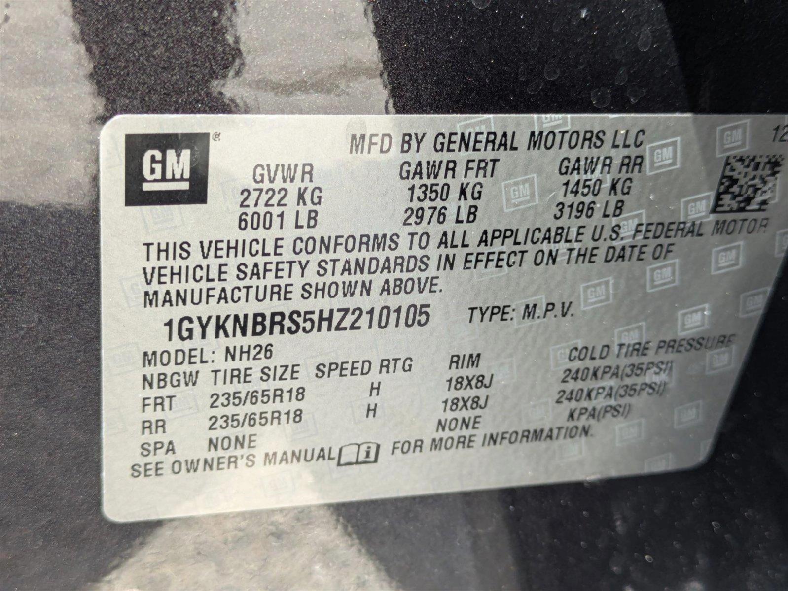 2017 Cadillac XT5 Vehicle Photo in GREENACRES, FL 33463-3207