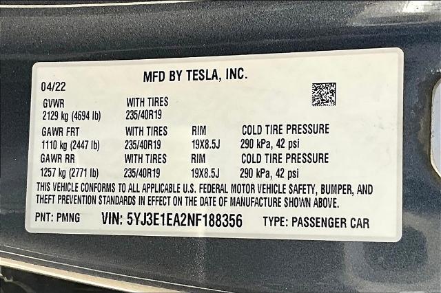 2022 Tesla Model 3 Vehicle Photo in Houston, TX 77007