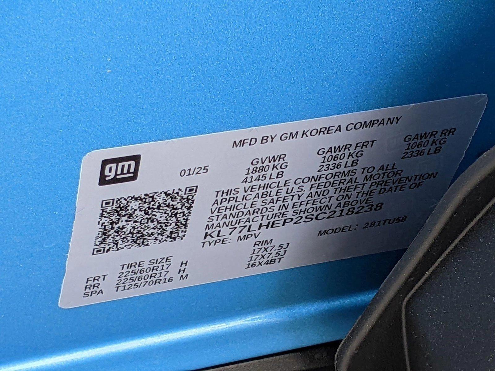 2025 Chevrolet Trax Vehicle Photo in TIMONIUM, MD 21093-2300