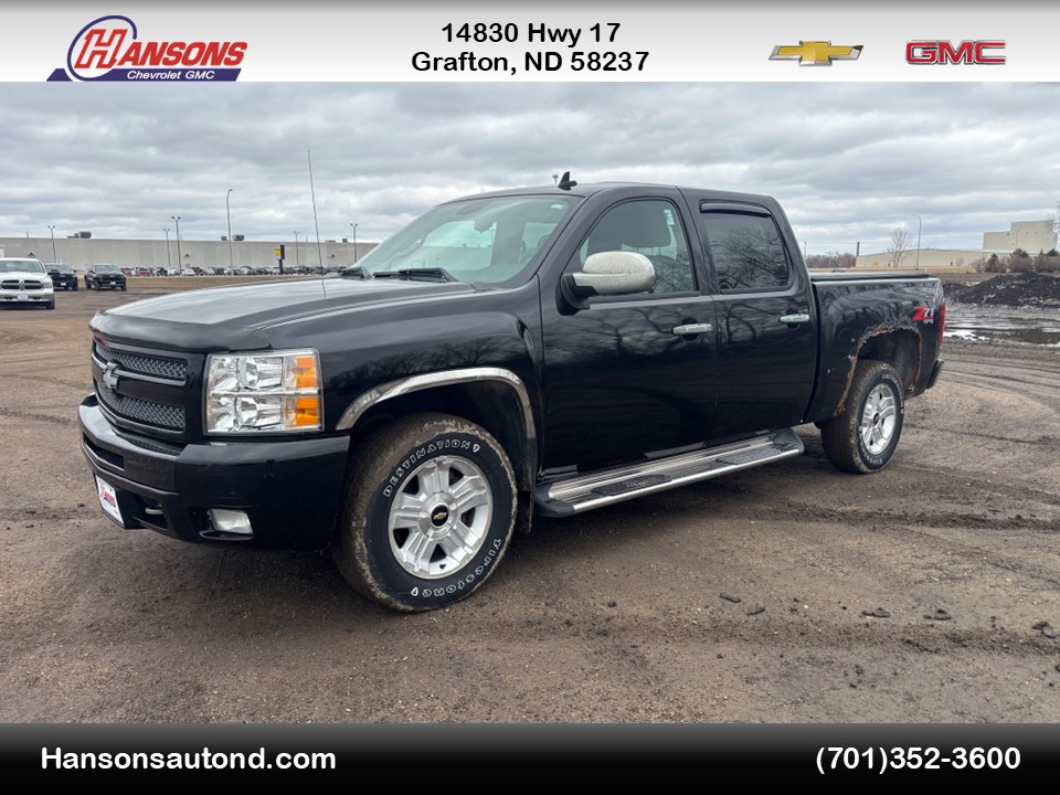 Black 2011 Chevrolet Silverado 1500 LT Crew Cab 4WD Pickup Truck Four-Wheel Drive Automatic