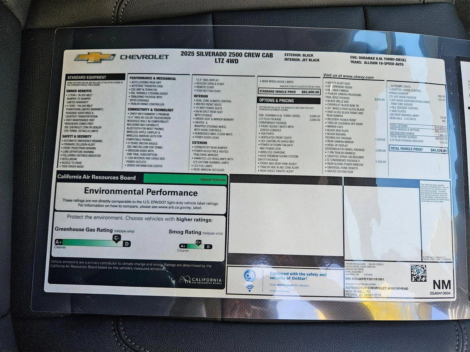 2025 Chevrolet Silverado 2500 HD Vehicle Photo in PEORIA, AZ 85382-3715