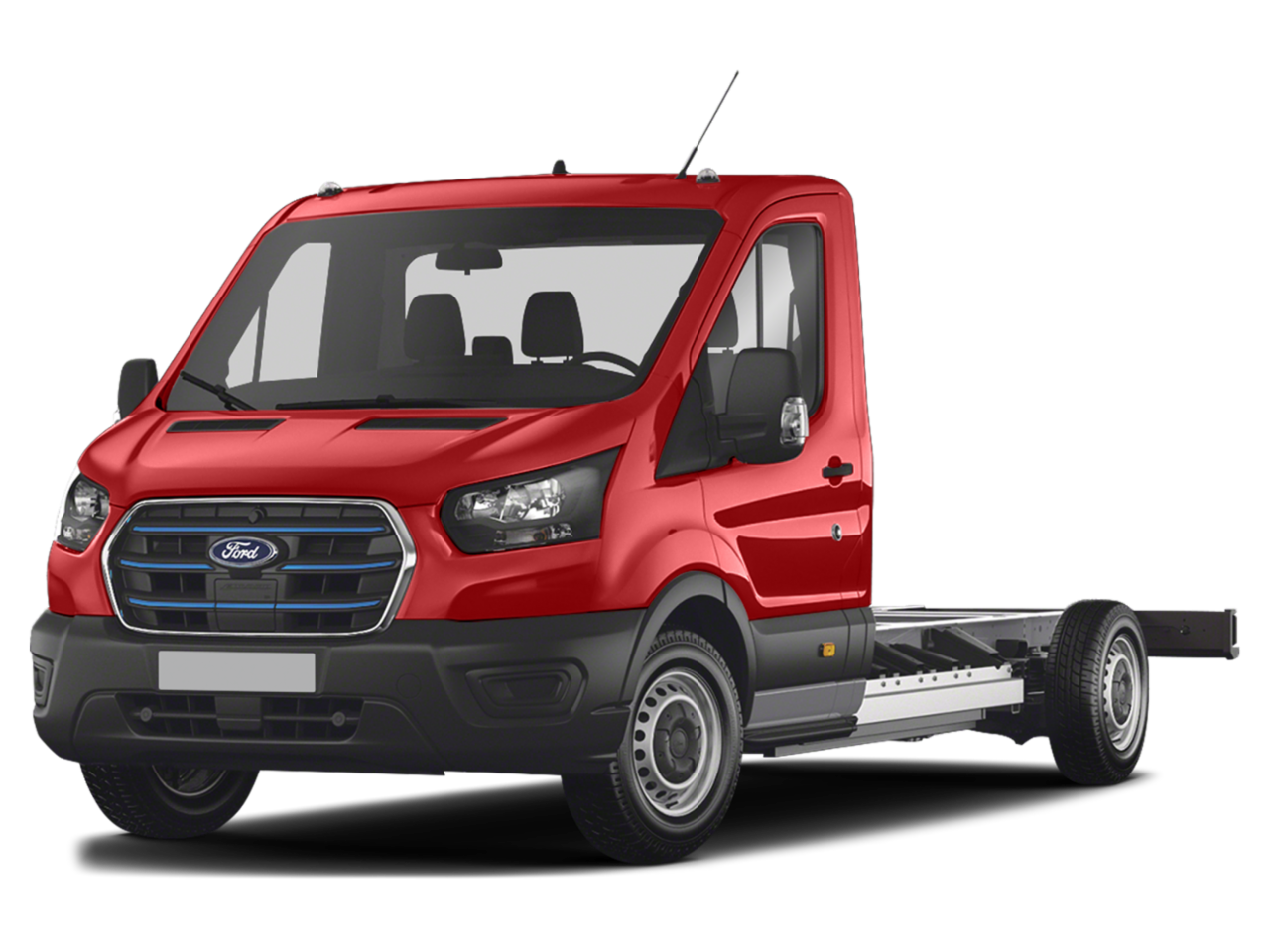 E-Transit Chassis T-350 RWD SRW 178" WB 9500 GVWR Race Red