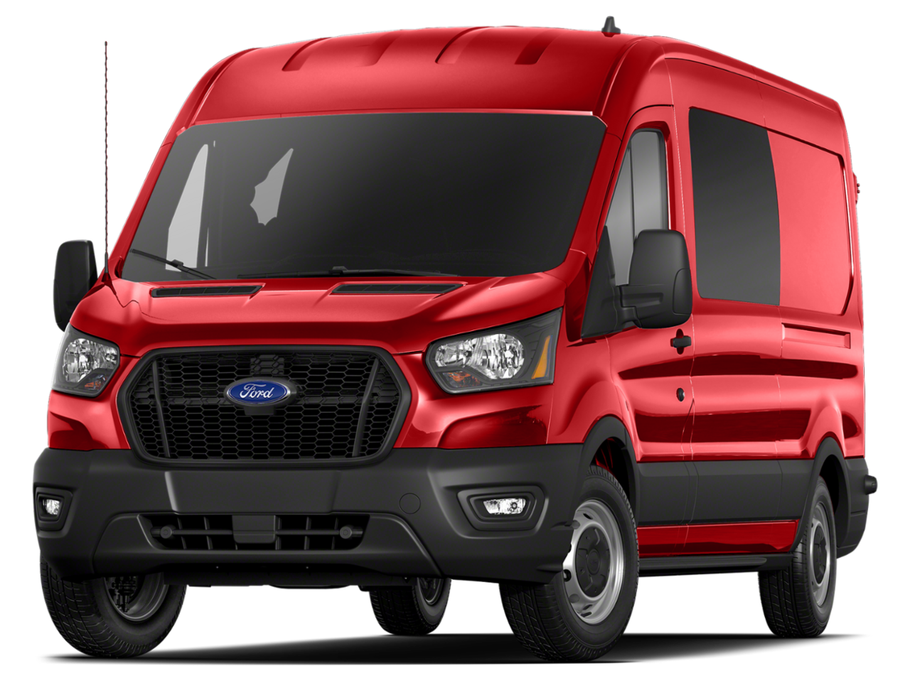 Transit Crew Van T-150 130" Low Rf 8670 GVWR RWD Race Red