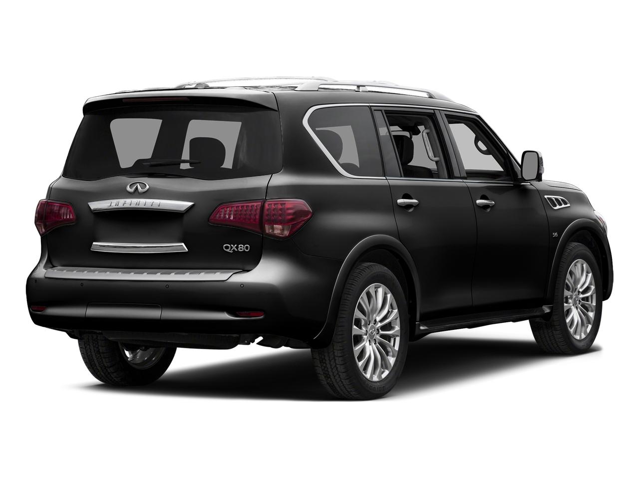 A 2015 INFINITI QX80 in Houston TX dealer Clear Lake INFINITI. Black