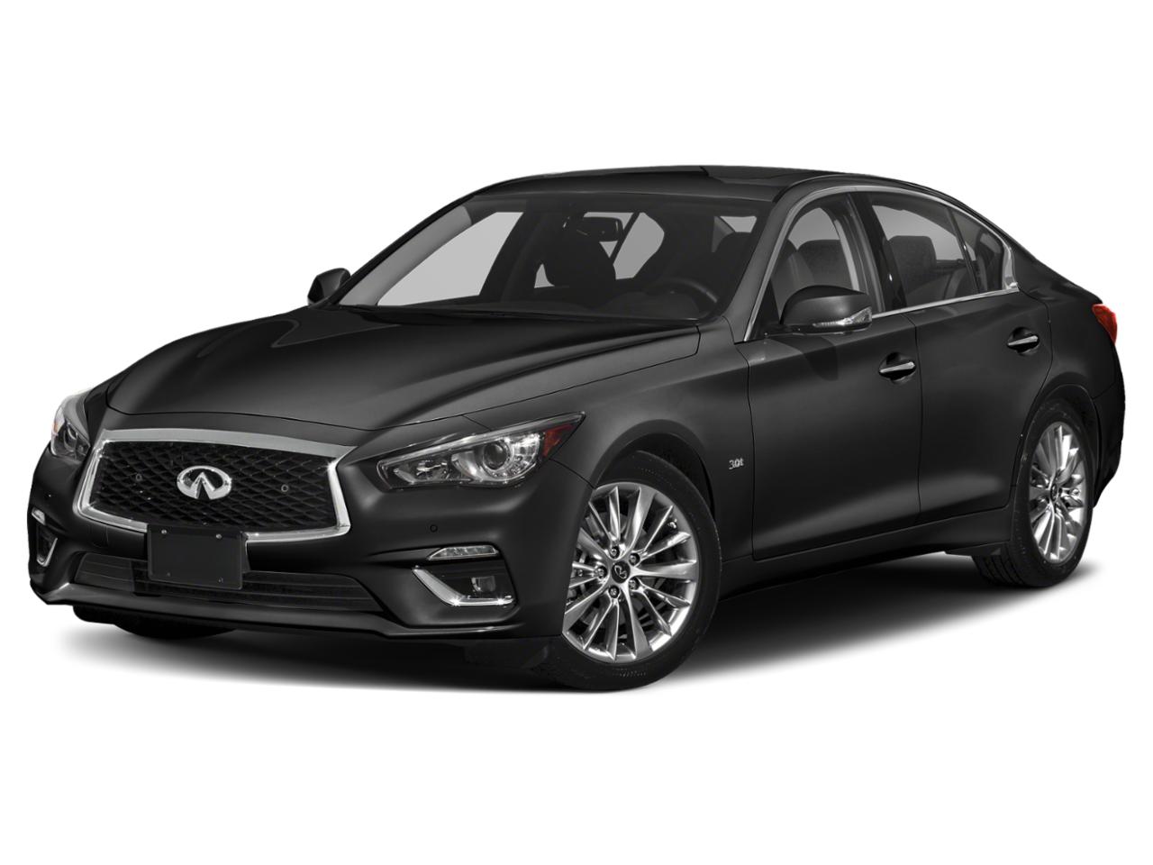 A 2018 INFINITI Q50 in Creve Coeur MO dealer Plaza INFINITI. Black 3.0t ...