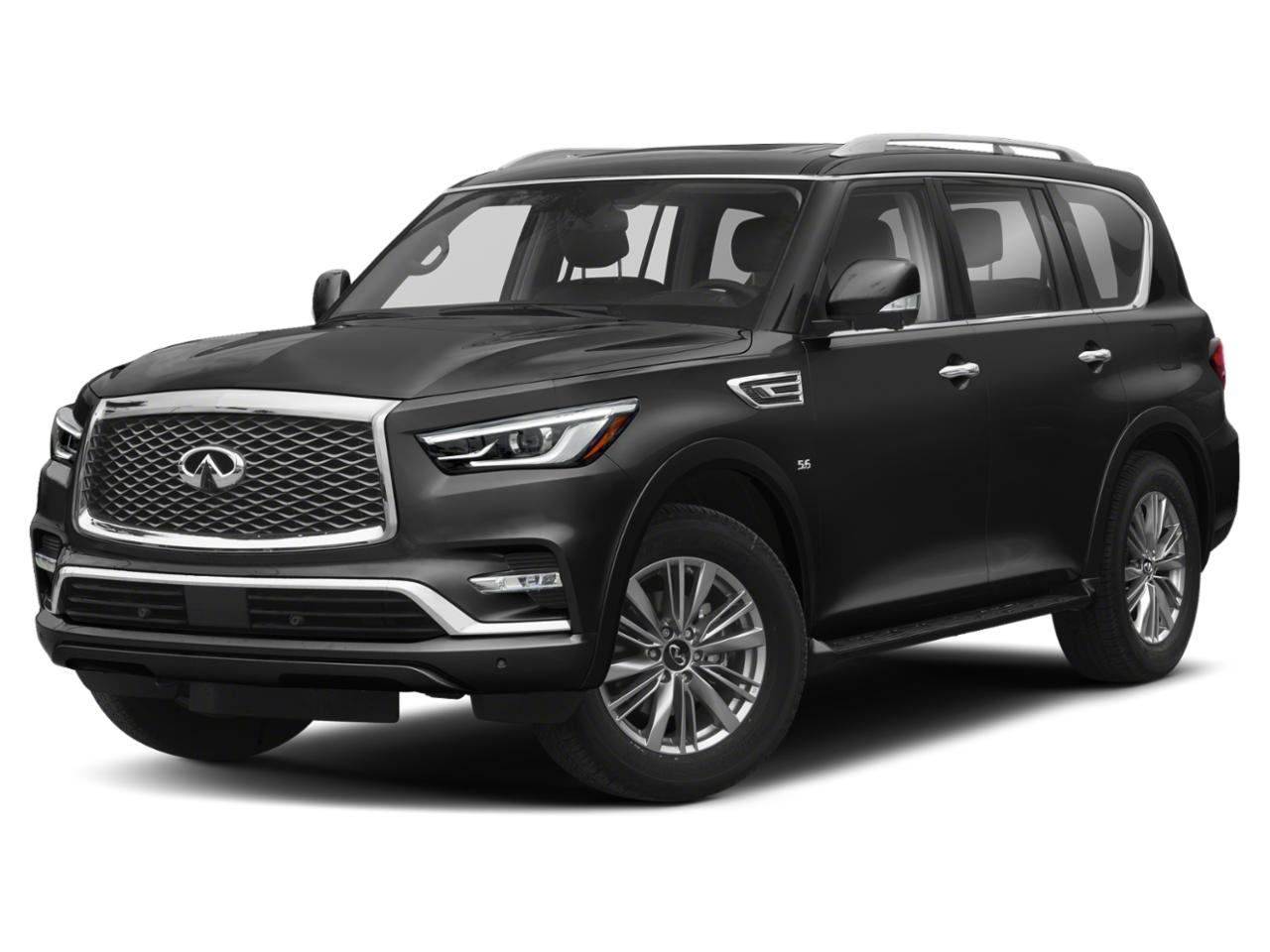 A 2018 INFINITI QX80 in Libertyville IL dealer Gregory INFINITI. Black ...