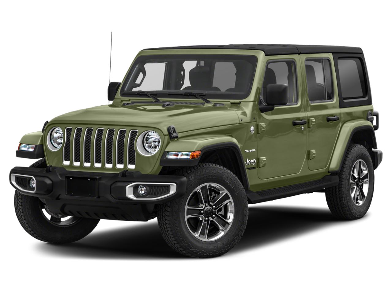 Used 2021 Jeep Wrangler For Sale in JERSEY VILLAGE, TX - Green  1C4HJXENXMW729462