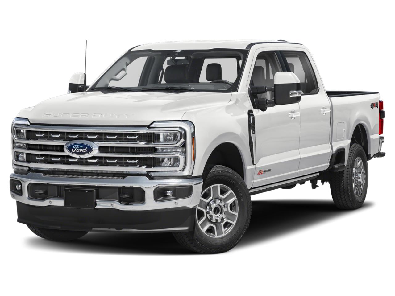 New 2025 White Ford LARIAT 4WD Crew Cab 6.75' Box Super Duty F-250 