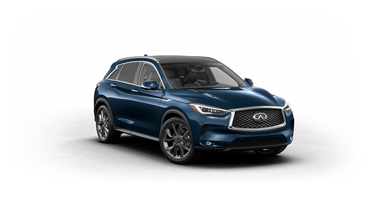New Blue 2022 INFINITI QX50 AUTOGRAPH AWD 3PCAJ5DB0NF122179