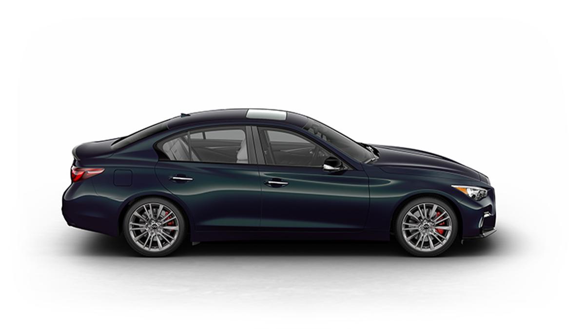 A 2023 INFINITI Q50 in Columbia SC dealer DICK SMITH INFINITI. Black