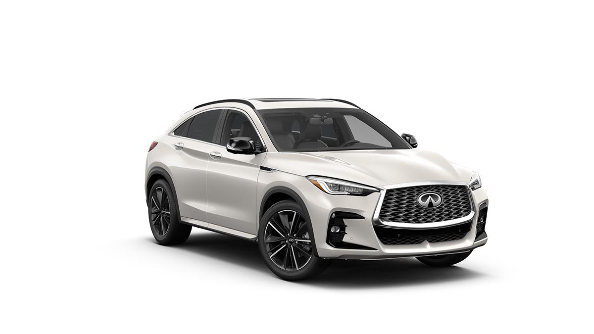 A 2023 INFINITI QX55 in Tampa FL dealer INFINITI OF TAMPA. White