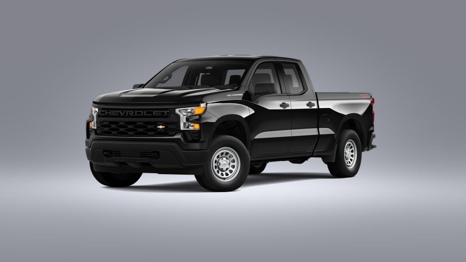 New 2023 Chevrolet Silverado 1500 Double Cab Standard Box 4Wheel Drive WT in Black for sale in