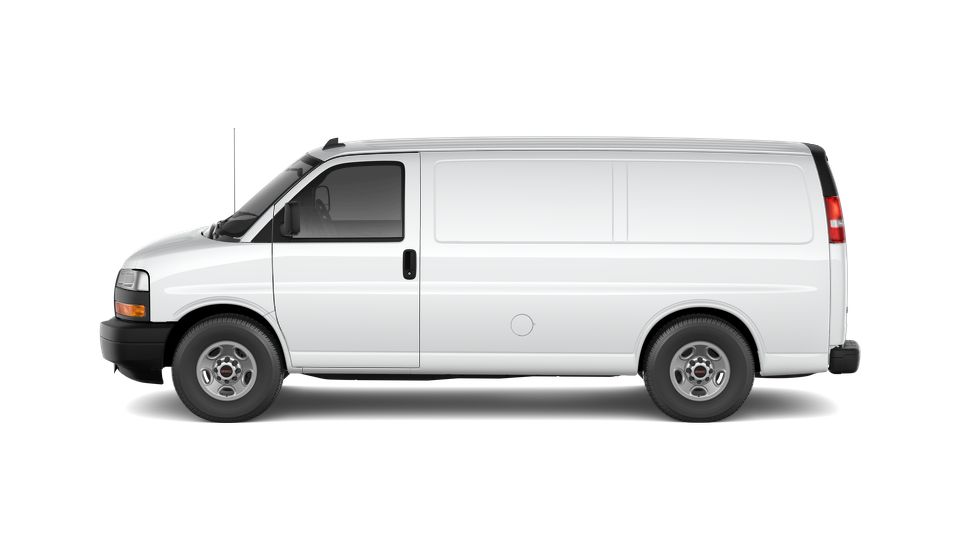 New 2021 Summit White GMC Savana Cargo Van 3500 Regular Wheelbase Rear ...